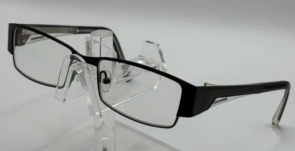 Converse Flip Book Eyeglasses Frames Dark Gunmetal 53-17 Semi Rimless Optical